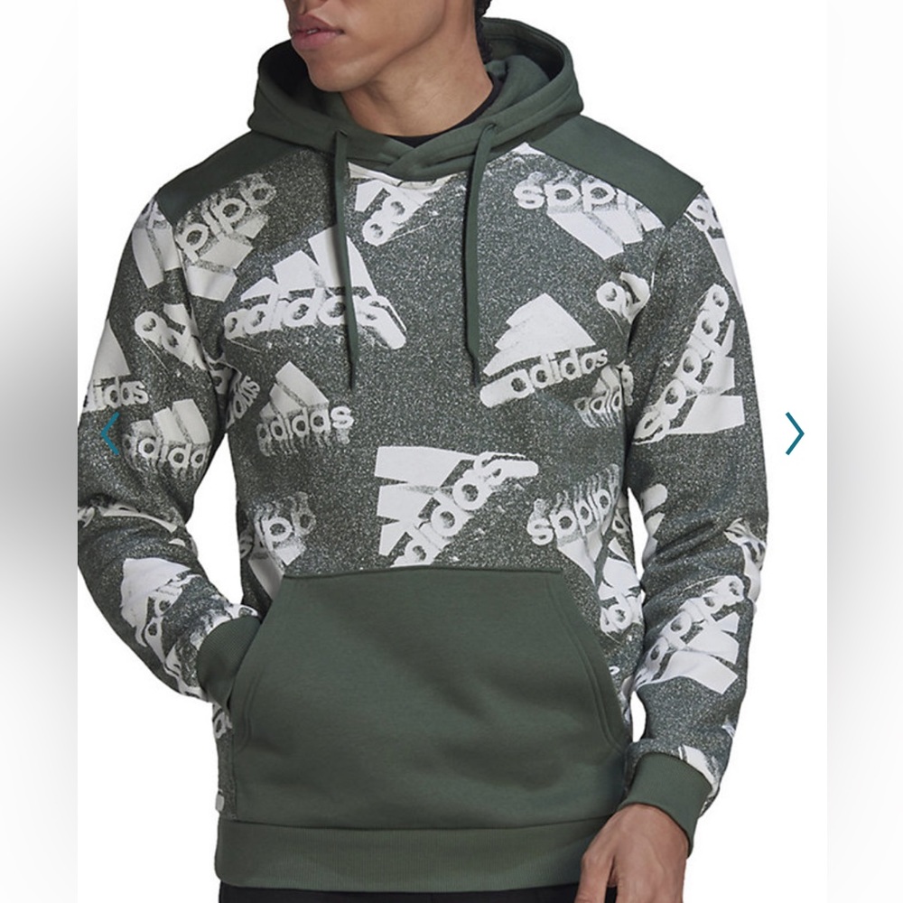 - Mens adidas brand essentials love fleece hoodie